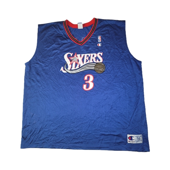 Champion Other - Allen Iverson #3 Philadelphia 76ers Sixers Vintage Champion Jersey Size 52 XXL.